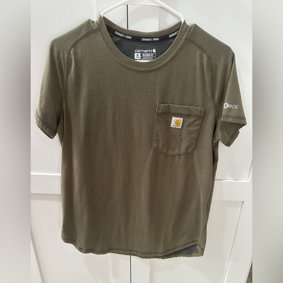 Carhartt Tops - Carhartt Forge relaxed fit Olive green tee shirt size medium